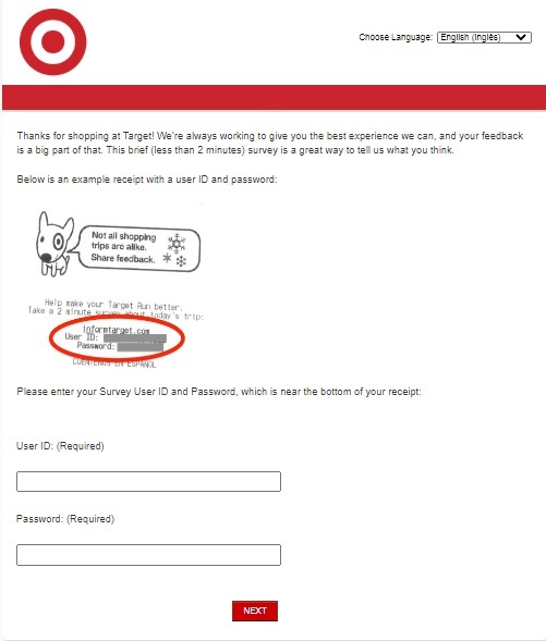 Inform Target Survey At targetsurvey.com survey & Win $1500 Gift Card