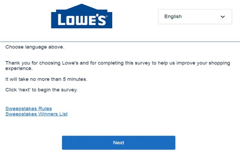 Win $500 Lowe’s Survey Gift Card At lowes.com/survey