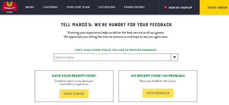 Tellmarcos Survey – Get Marco’s Free Pizza Coupons