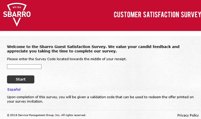 Sbarro Survey At tellsbarro.com – Get Sbarro Guest Survey $2 Off