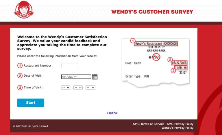 TalkToWendys Survey 2023 – Wendys customer satisfaction survey at www.TalkToWendys.com 